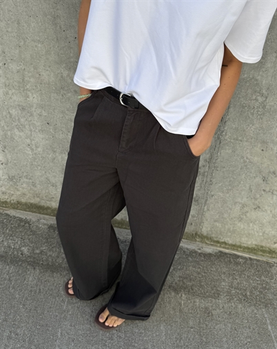 Withblack - Steffi WBL Wide Bukser - Dark Grey